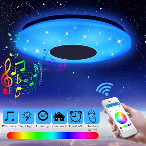 Lámpara De Techo Bt Music Modelo Star, Mando A Distancia Y