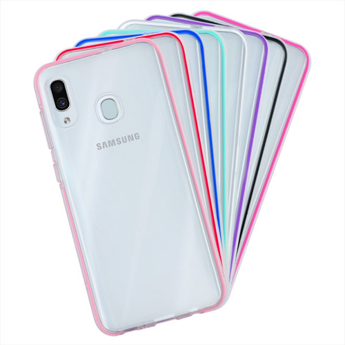 Funda Para Galaxy A20 Orilla Reforzada Antigolpes Uso Rudo