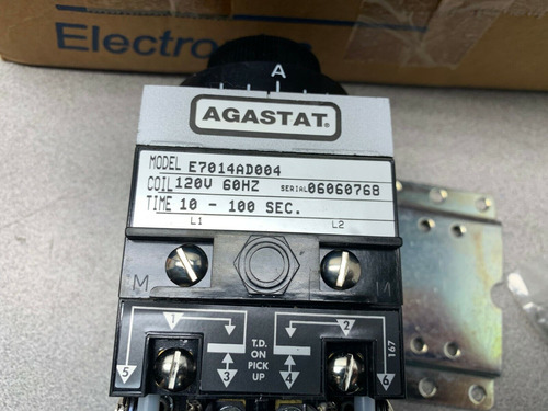 New In Box Agastat 120v. 10-100 Sec. Timer E7014ad004 Ty Zzb