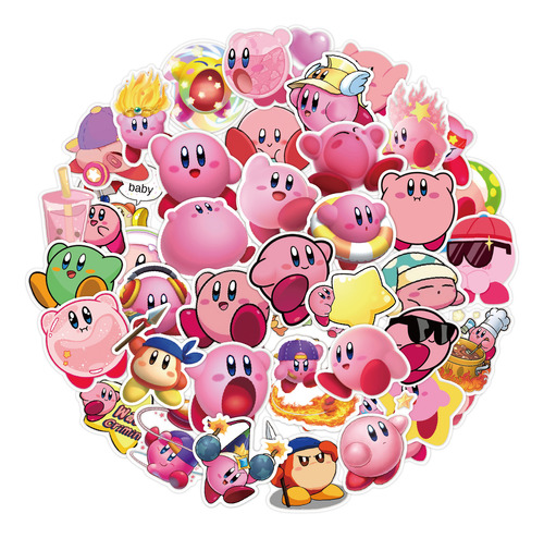 50 Pegatinas De Dibujos Animados De Kirby