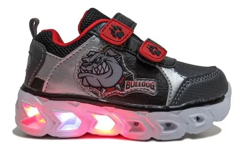 Zapatillas Niños Con Luces Led Abrojo Fx341