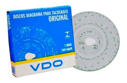 Imagem 1 de 2 de Disco Diagrama Para Tacógrafo Vdo Semanal - 7 Dias 180 Km
