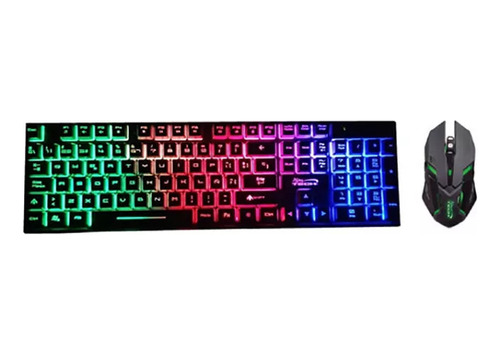 Kit Combo Gamer Teclado Memb + Mouse 6bot Backlight Njoytech