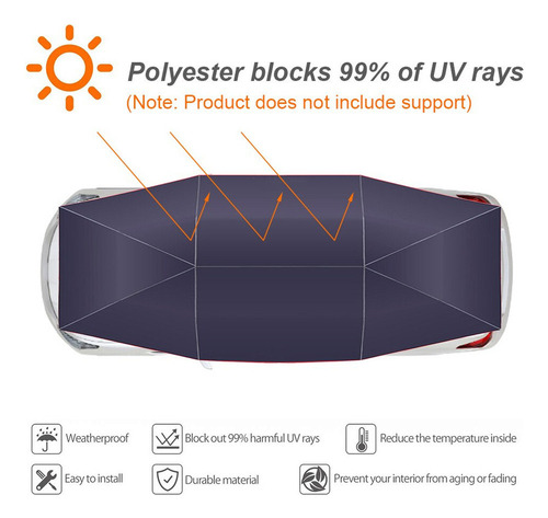 Cubierta De Toldo Automático Con Aislamiento Impermeable Par