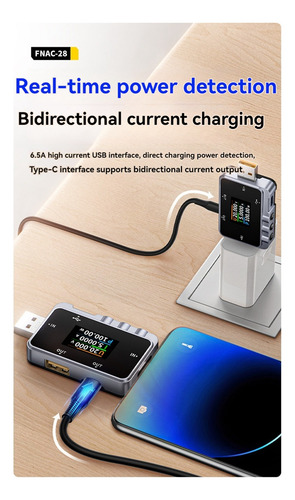 Voltímetro Digital Usb Tester, Amperímetro Con Pantalla Lcd