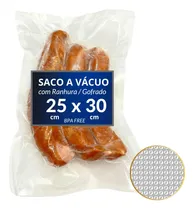 Comprar 100 Sacos Plastico Embalagem Ranhura A Vacuo 25x30 Gofrada