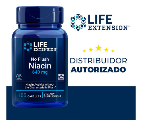 Niacina No Flush 640mg Life Extension 100cáps Importado