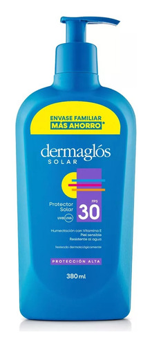 Protector Solar Dermaglós Fps 30 380 Ml Con Bomba