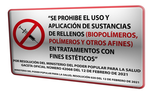 Prohibido Uso De Biopolimeros Cartel Pvc 50 X 80cm