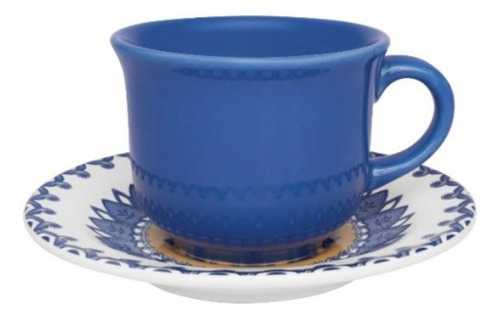 Taza Te Con Plato 200ml - Diseño La Carreta Floreal