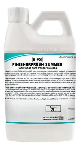 Finisherfresh Summer Facilitador Passadoria Roupa Tecido 2l