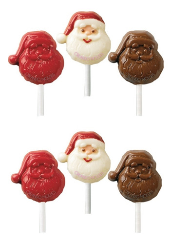 Molde Para Chocolate/navidad/santa Claus Navideño 8 Paletas.