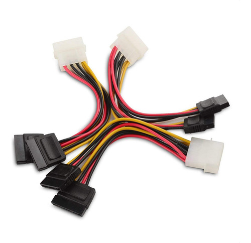 Cable Adaptador En Y De 4 Pines A Doble Sata Molex 3-pack