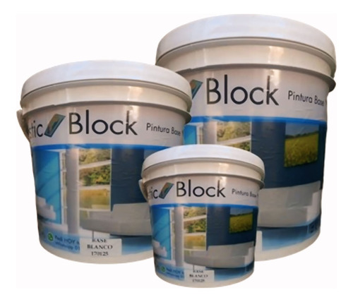 Base Revestimiento Plastic Block 20lts Gris Claro