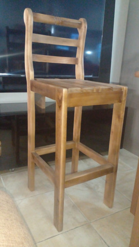 Butaca Bar Barra Alta En Madera Mi Casa
