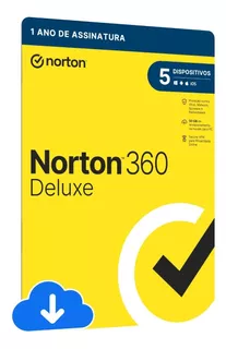 Norton Antivirus 360 Deluxe 5 Dispositivos 12 Meses Esd