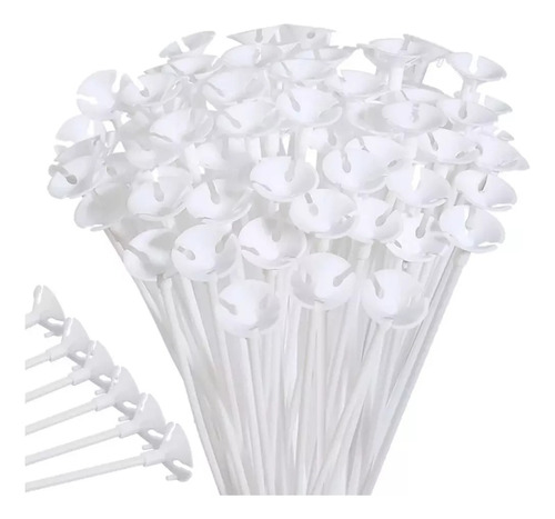 50pcs Popotes Porta Globo Base Burbuja 42cm Fiesta Evento