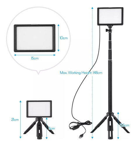 Led Para Fotografía Iluminación Luz De Relleno Usb