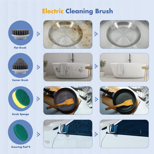 Limpieza Eléctrica, Depuradora Giratoria Para Baño Y Join-fs