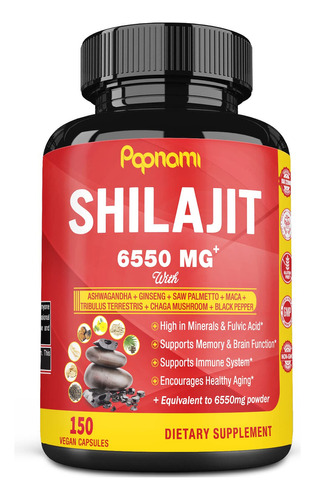 Extracto De Shilajit 6550mg Cerebral Inmunologico 150 Cap