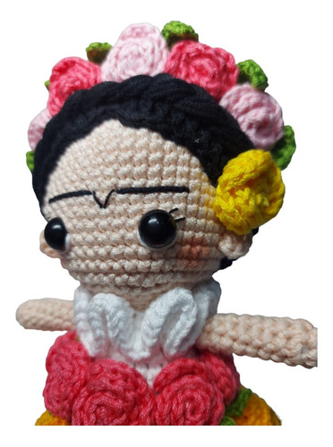 Muñeca Amigurumi Frida Kahlo Artesanal