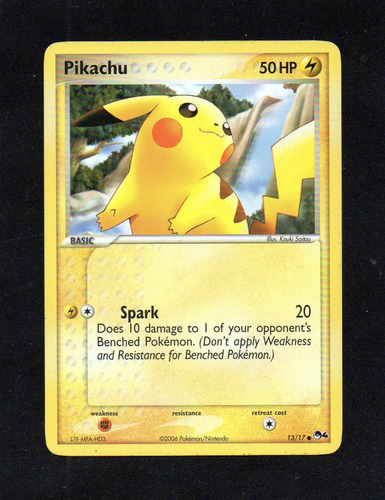 Carta Pokemon Tcg. Pikachu 13/17, Exelente Mira !!!