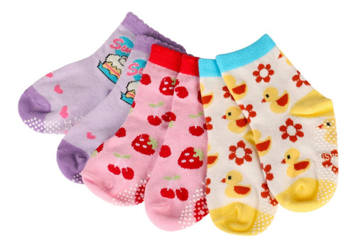 Imagen 4 de 7 de Calcetines De Algodón Antideslizantes Para Bebés, 12 Pares