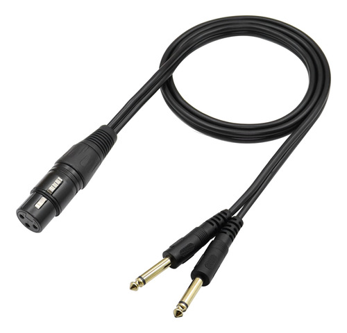 Qianrenon Xlr Hembra A Dual Ts 1/4 Cable Divisor Estéreo De