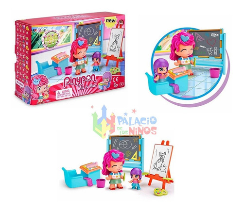 Pinypon Set Clase De Arte 2 Figuras Y Accesorios Educando