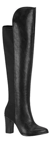 Bota Feminina Salto Alto Over The Knee Cano Alto At A Coxa