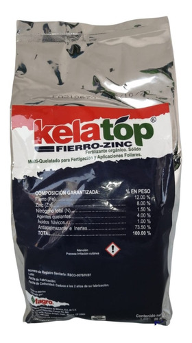 Kelatop Fierro Zinc 1kg Fertilizante Quelatos Uso Agricola