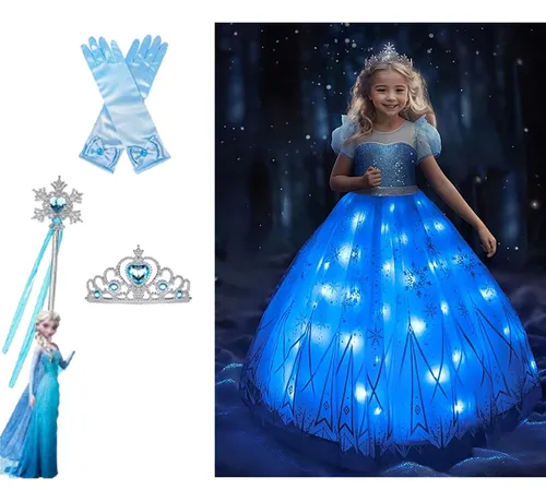Elsa vestido luminoso hotsell