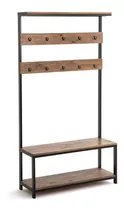 Comprar Perchero Recibidor Estilo Industrial Hierro Ymadera Banco 1m