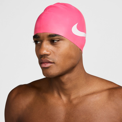 Gorra De Natación Nike Swim Big Swoosh Rosa Dn3898-645 Color HIPERROSA/BLANCO Talla UNIT