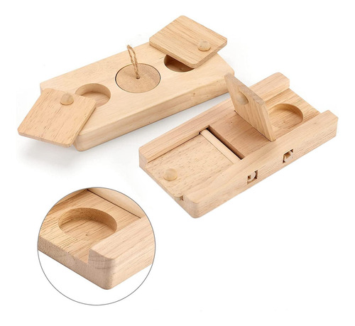 Juego De Juguetes De Forraje De Enriquecimiento De Madera,