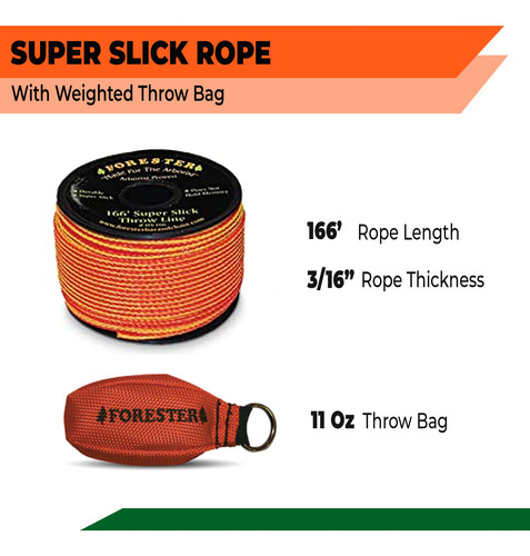Kit Arborist Throw Line De Poliéster Forester Ultra Slick