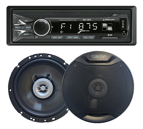 Stereo Bluetooth Radio Usb Parlantes Clarion 6,5 Pulgadas