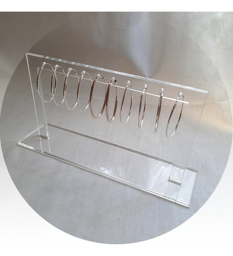 Imagen 1 de 9 de Exhibidor Para Aros Colgantes Y Argollas En Acrilico 3mm