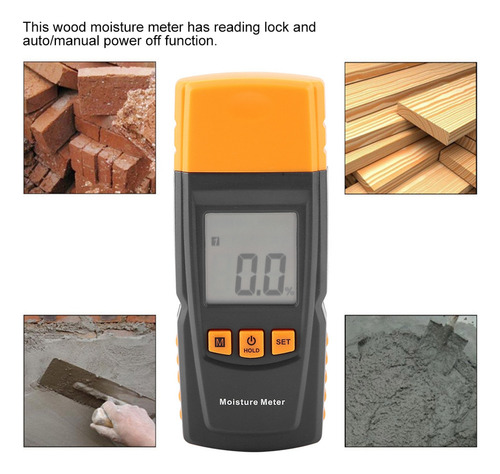 Medidor De Humedad De Madera Gm605 Con Pantalla Lcd Portátil