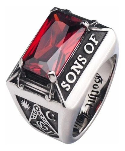 Anillo Mason Circonita Roja Sons Of Light