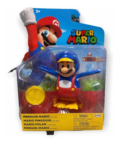 Figura Súper Mario Bros  Pingüino Polar Con Moneda