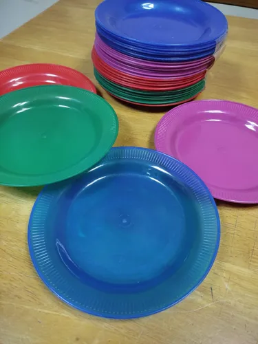 Platos llanos colores sale