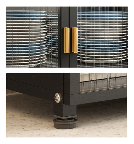 Estante Escurridor Almacenamiento Cocina Alacena 2 Niveles Color Negro