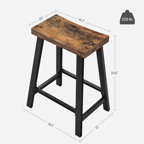 Taburetes De Bar Con Reposapiés De 59 Cm De Alto