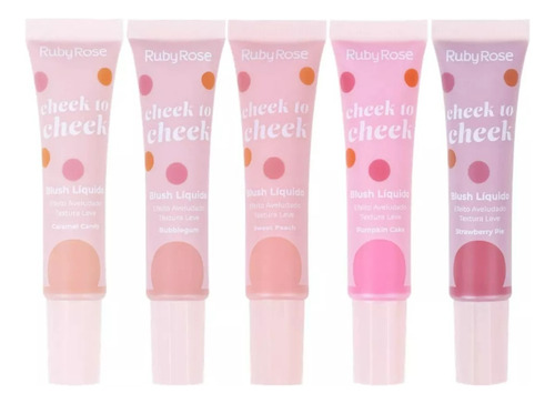 Blush Líquido Ruby Rose Cheek To Cheek Tom Da Maquiagem Sweet Peach