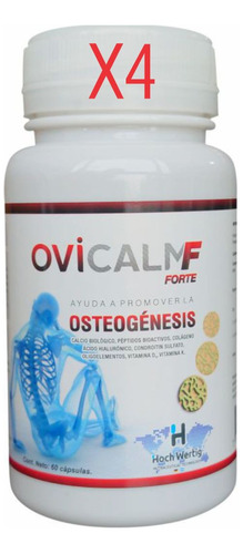 Calcio Biológico + Vitamina D3 Y K - 4 Frascos Ovicalm Forte