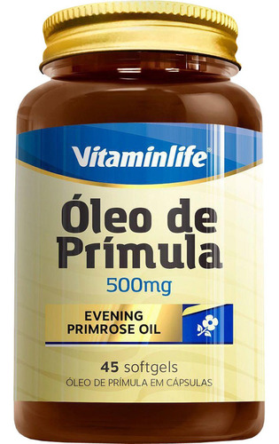 Imagem 1 de 2 de Óleo De Prímula 500mg 45 Cápsulas - Vitaminlife