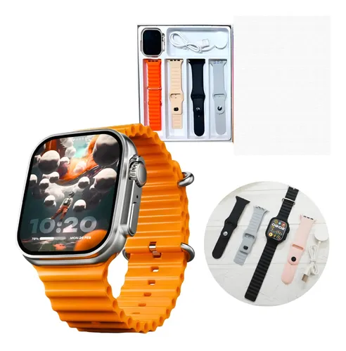 Reloj Smartwatch T20 Ultra 2 Con 4 Mallas Intercambiables Azul ...