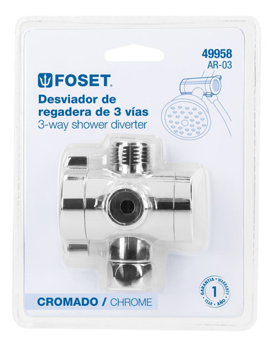Desviador De 3 Vias Para Brazo A/cromo Foset 49958