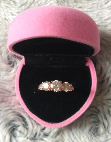 Anillo Triple Corona Con Swarovski Crystals En Stock Talla 7